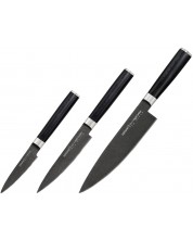 Set de 3 cuțite Samura - MO-V Stonewash, negre
