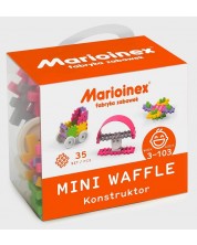 MarioInex Mini blocuri de vafe, 35 de piese, roz -1