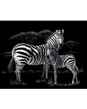 Set de gravură Royal Silver - Zebra, 20 x 25 cm -1