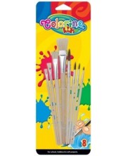 Set pensule de colorat Colorino Kids – 8 buc.