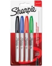Set markere permanente Sharpie - F, 4 buc. -1