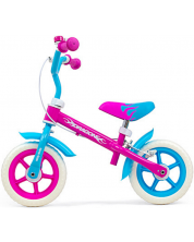 Bicicletă de echilibru Milly Mally - Dragon, roz-albastră -1