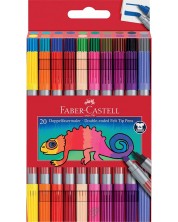 Set de carioci cu două capeteFaber-Castell - 20 de culori -1