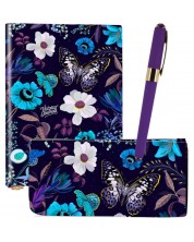 Set Victoria's Journals - Flori albastre, 3 buc, in cutie