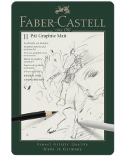 Set creioane grafit Faber-Castell Pitt - Mat, 11 piese -1
