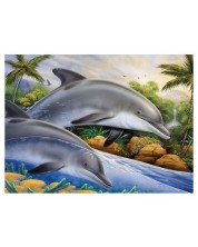 Set de pictură cu vopsele acrilice Royal - Delfini, 39 x 30 cm