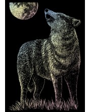 Set de gravură holografică Royal Holographic - Wolf, 13 x 18 cm