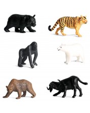 Set de figurine Rappa - Animale sălbatice, 6 bucăți, 4-7 cm - imagine 1