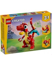 Constructor LEGO Creator 3 în 1 - Dragon roșu (31145)