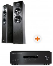 Sistem audio Yamaha și set receptor - NS-F51 + R-S202, negru