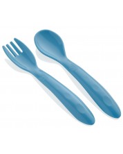 Set furculiță și lingură BabyJem - Blue -1