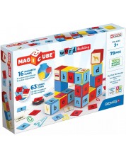 Set de cuburi magnetice Geomag - Magicube, Word Building EU, 79 de piese -1