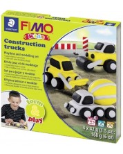 Set de lut polimeric Staedtler Fimo Kids - Camioane de constructii -1