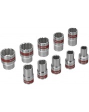 Set chei tubulare MTX - Extinse, 10 bucăți, 12 colțuri, 10 - 24 mm -1