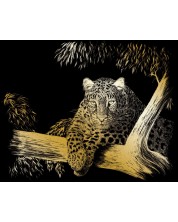 Set de gravură Royal Gold - Leopard, 20 x 25 cm