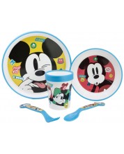 Set de hrănire Stor - Mickey Mouse Fun-Tastic, 5 piese