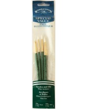 Set de pensule pentru pictură Winsor & Newton - Sintetice, 4 buc