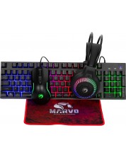 Kit Marvo - Loot 40 CM416, tastatură, mouse, căști și pad - imagine 1