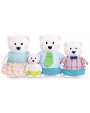Set figurine Battat Li'l Woodzeez - Familia de ursi polari, 4 buc. -1