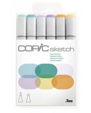 Set de markere Too Copic Sketch - Tonuri pastelate, 6 culori -1