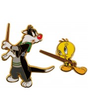 Set insigne CineReplicas Animation: Looney Tunes - Sylvester and Tweety at Hogwarts (WB 100th) -1