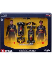 Set de mașini metalice Bburago - Red Bull RB20, 1:43, 2 bucăți - imagine 1