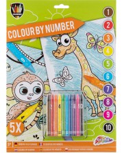 Grafix Paint by Numbers Set - Animale -1