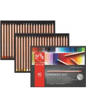 Set de creioane colorate Caran d'Ache Luminance 6901 - 40 de culori -1