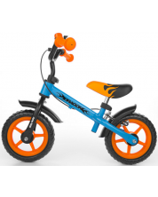 Bicicletă de echilibru Milly Mally - Dragon, portocalie -1