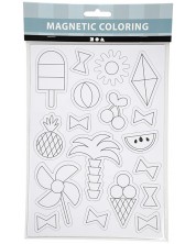 Set de magneți de colorat Creativ Company - Cu motive estivale
