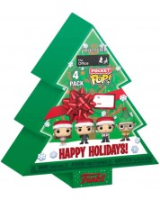 Set figurine Funko Pocket POP! Television: The Office - Happy Holidays Tree Box