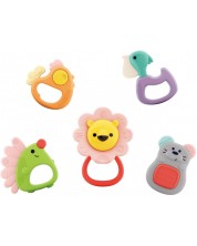 Set de zornaitoare pentru bebelusi Hola Toys - Animale de padure, 5 buc