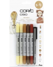 Copic Ciao - Set de markere Hair Tones, 5+1 -1