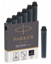 Set rezerve Parker - Z11, pentru stilou, 6 bucăți., negre -1