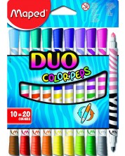 Set carioci cu 2 varfuri Maped Color Peps Duo - 10 bucati