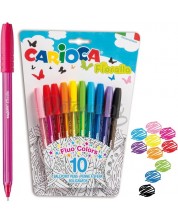 Carioca - Set de stilouri Fiorella Fluo, 10 culori -1