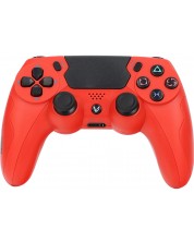 Controller SteelDigi - Steelshock v3 Payat, wireless, pentru PS4, roșu