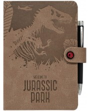 Set notebook cu stilou Erik Movies: Jurassic Park - Welcome to Jurassic Park, format A5 -1