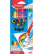 Set creioane Maped Color Peps Oops - 12 culori, care se sterg -1