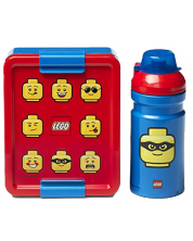 Set sticlă și cutie pentru mâncare Lego - Iconic Classic -1