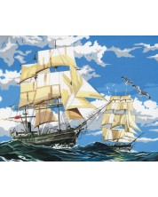 Trusa de pictura pe panza Royal - Barci cu panze, 38 х 28 cm -1
