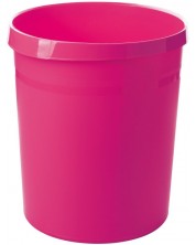 Cos pentru gunoi Han Grip Trend - din plastic, 18 l, roz