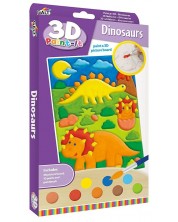 Set de colorat Galt - Imagine de colorat în relief, dinozauri -1
