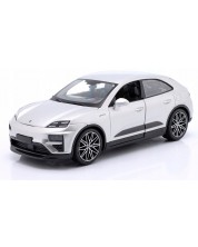 Mașinuță metalică Bburago - Porsche Macan Turbo Electric 2024, 1:24, argintiu