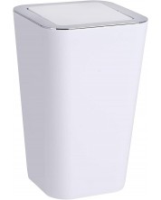 Coș de baie cu capac basculant Wenko - Candy, 6 L, alb