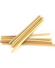 Set de paie de bambus cu perie HIT - 20 cm, 10 bucăți -1