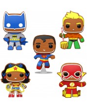 Set figurine Funko POP! DC Comics: DC Super Heroes - Gingerbread Heroes (Special Edition)