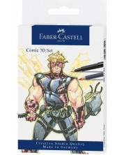 Set pentru comic Faber-Castell Pitt Artist - Comic 3D, 11 buc.