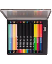 Set de creioane colorate Daco - 36 de culori, cutie metalică -1