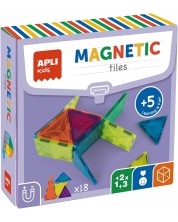 Constructor Apli Kids - Cu plăci magnetice transparente, 18 piese